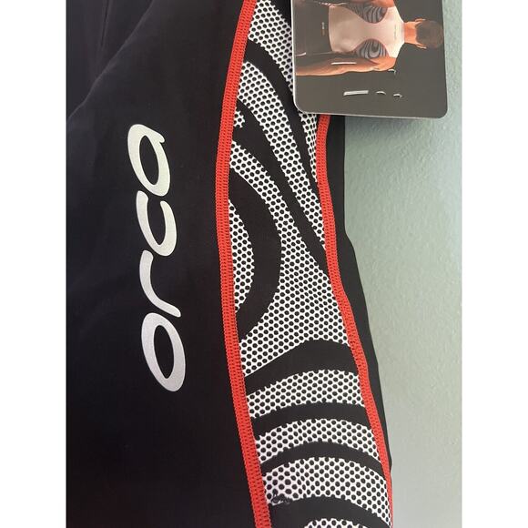 Orca Womens 226 Tri Pant, Black Orange White Triathlon Short pant UK 10 US SMALL - Picture 2 of 8